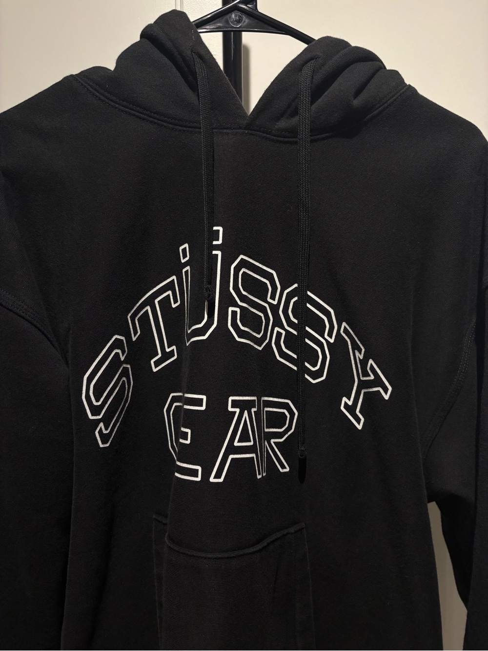 Stussy Black Logo Crewneck Hoodie - Picture 2 of 8